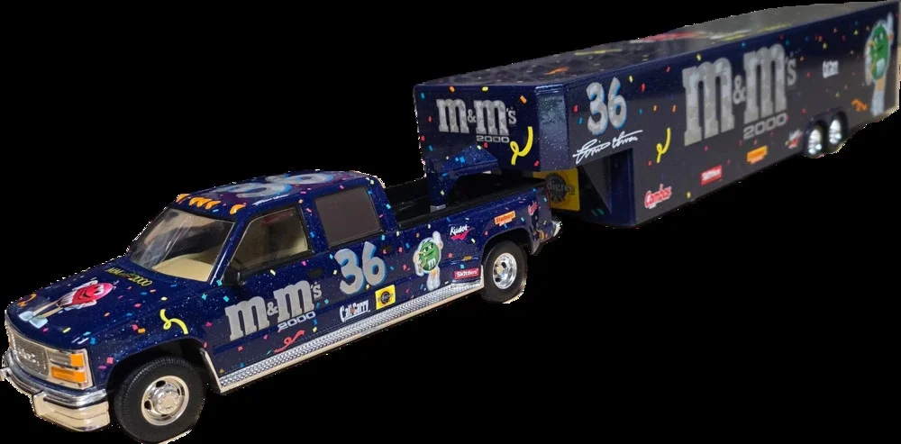 Ernie Irvan #36 M&M's 2000 1994 Chevy Dually Truck & Trailer 1:24 Brookfield
